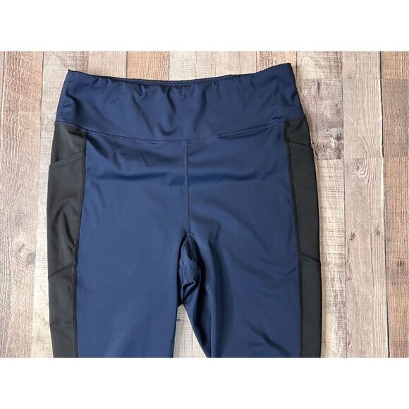 Rise by‎ LuLaRoe Fearless Cropped Athleticwear Medium Impact Leggings sz 1X Navy - Picture 2 of 11